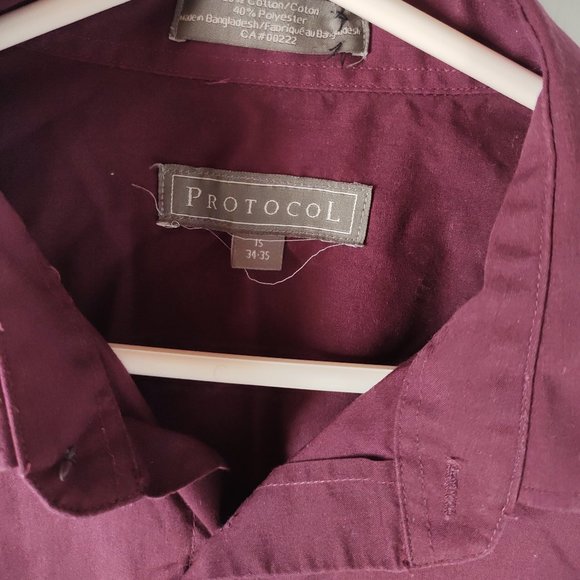 Protocol Burgandy Dress Shirt - Picture 5 of 5
